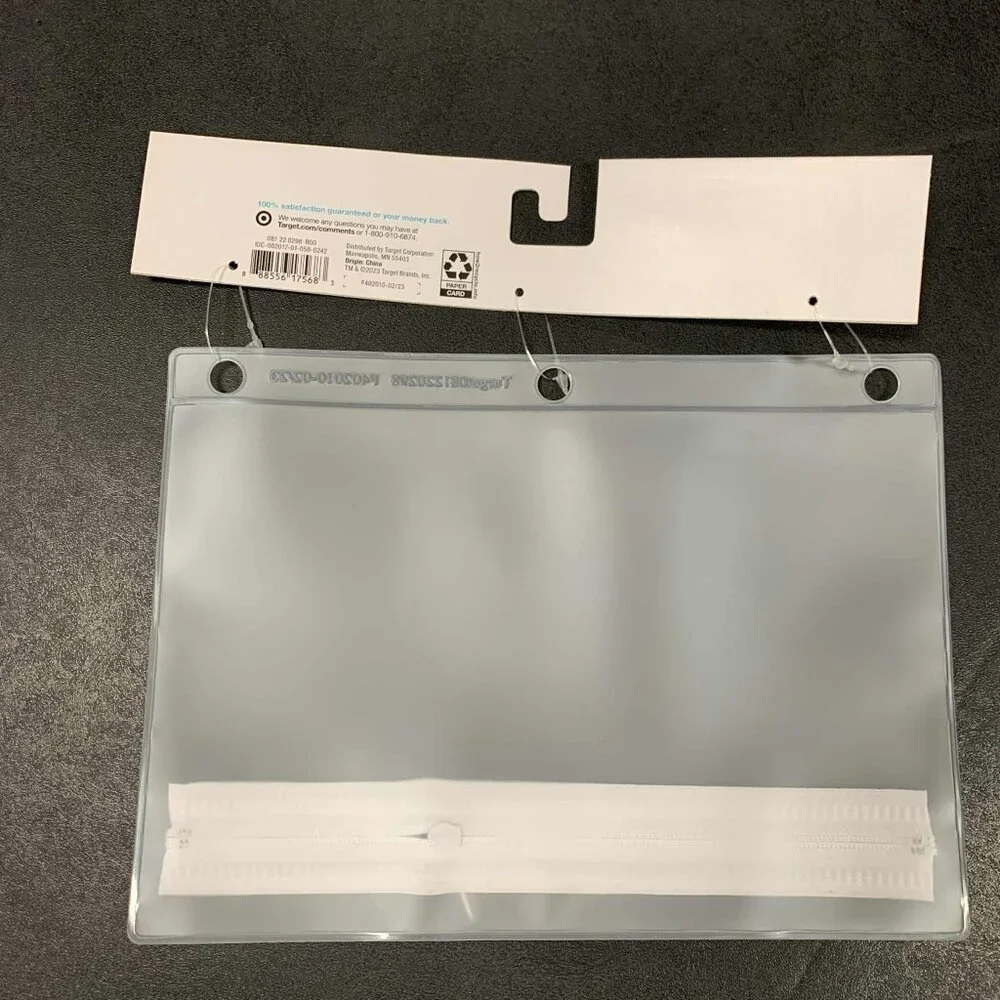 Up and Up Transparent Binder Pouch Clear 2pk